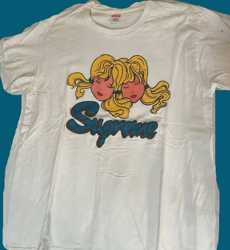 Original Vintage Supreme Twins Blonde on White T-Shirt Size XL