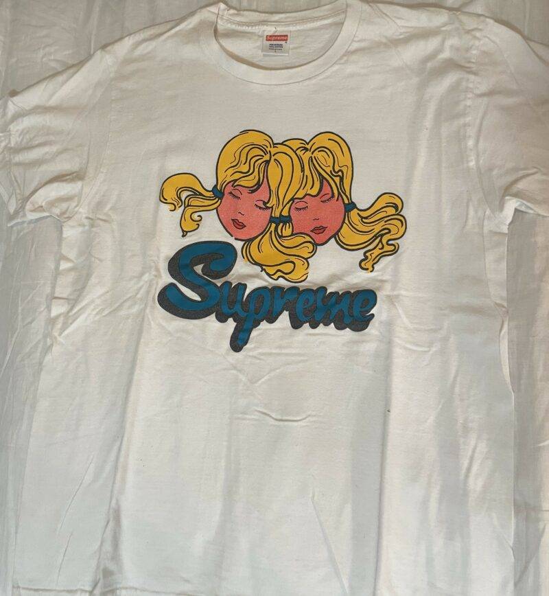 Original Vintage Supreme Twins Blonde on White T-Shirt Size XL - Image 2