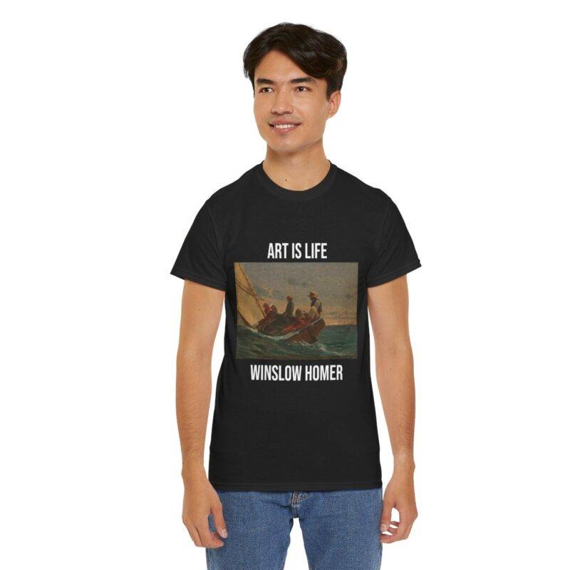 Winslow Homer The Flirt - Art is Life Unisex T-Shirt - Image 4