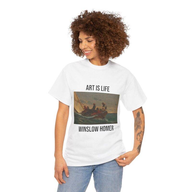 Winslow Homer The Flirt - Art is Life Unisex T-Shirt - Image 5