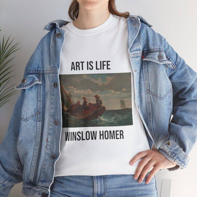 Winslow Homer The Flirt - Art is Life Unisex T-Shirt - Image 2