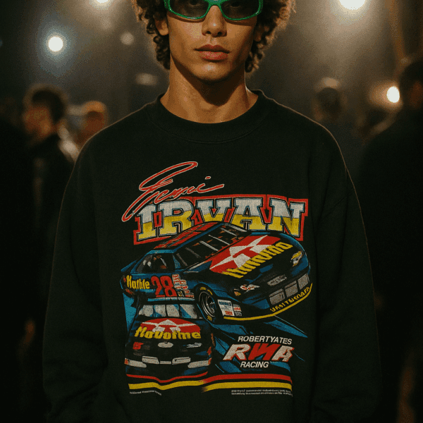 Vintage Ernie Irvan Nascar Crewneck Sweater 1990's