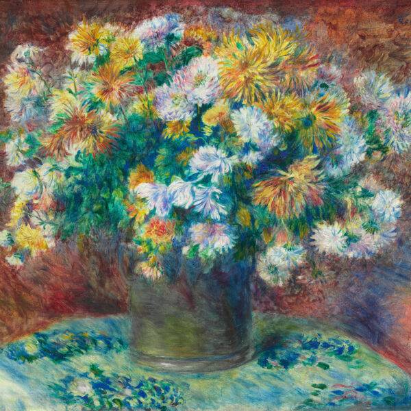 Pierre-Aguste Renoir Chrysanthemums - Fine Art Reproduction Painting