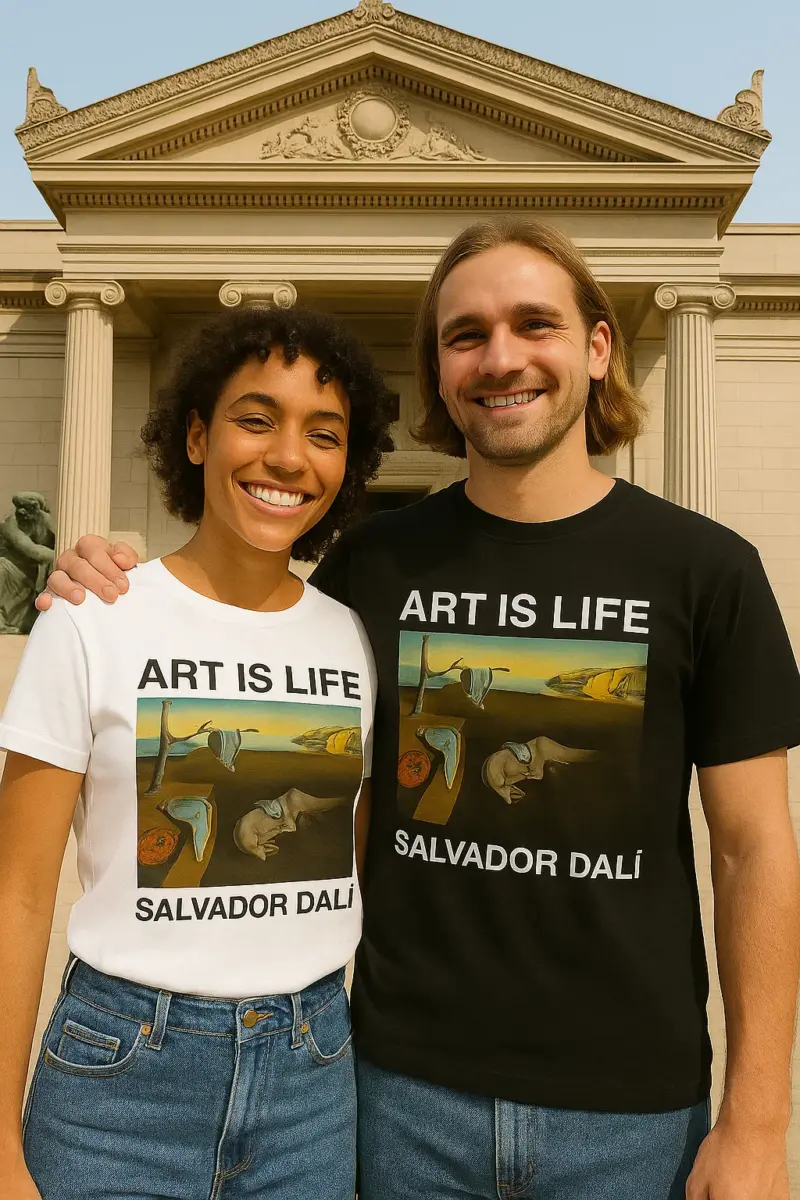 Salvador Dali Persistence of Memory - Art is Life T-Shirt - Image 3