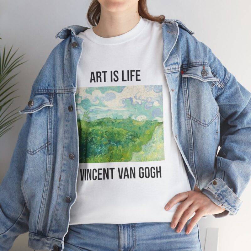 Vincent Van Gogh Green Wheat Fields - Art is Life T-Shirt - Image 4