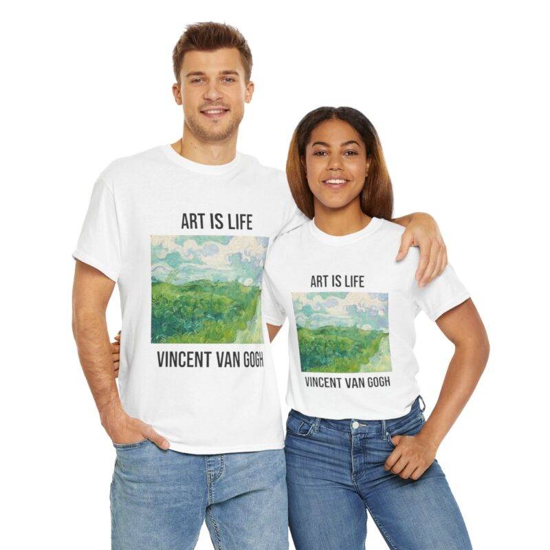 Vincent Van Gogh Green Wheat Fields - Art is Life T-Shirt - Image 2