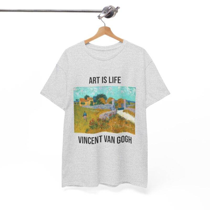 Vincent Van Gogh Farmhouse in Province - Art is Life Unisex T-Shirt - Image 4