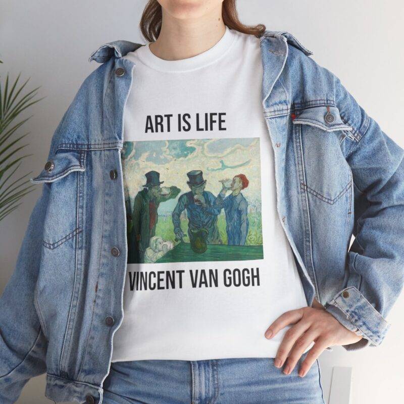 Vincent Van Gogh The Drinkers - Art is Life Unisex T-Shirt - Image 2